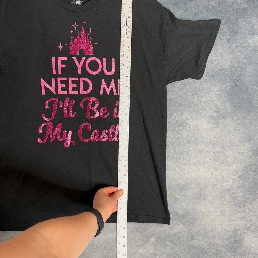 Disney Womens Shirt If You Need Me I'll Be In My Castle Black Size XL - Picture 7 of 9